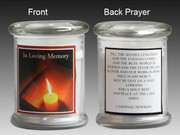 Glass Candle Holder LED battery: In Loving Memory