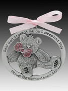 Crib Medal: Teddy Bear Glitter Girl