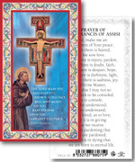 Holy Cards: 700 SERIES: San Damiano Crucifix St Francis pk100