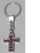 Keyring: Diamente Cross: PINK