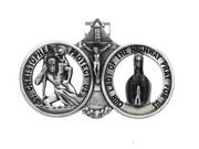 Visor Clip: Crucifix, St Chris & Our Lady Highway(KVC101)