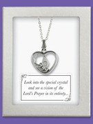 Vision Pendant & Chain: "Our Father" Heart