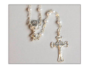Communion Rosary: White 4mm Bead
