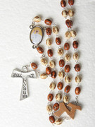Olive Wood Rosary Beads: Pope Francis 