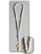 Children's Rosary: Wood Bead on Cord White (RO115W)