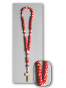 Children's Rosary: Wood Bead on Cord Red (RO115R)