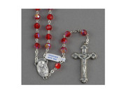 Crystal Rosary 7mm(AB): Red (RX112R)