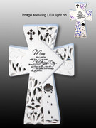 LED Cross Christening 15.5cm (PL2659)