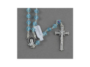 Crystal Rosary, Blue 7mm bicone bead (AB)(RXAR7B)