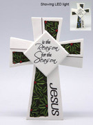 LED Nativity Scene in Cross "Jesus is the Reason"(NST1875)