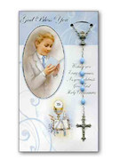 Communion Card with Rosary Boy (each)(CDC7403)