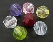Acrylic Beads- 8mm Round Faceted x 300 (A801)