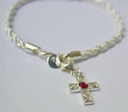 Bracelet: 925 Sterling Silver Plated with Cross (BR1744)