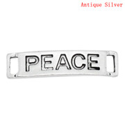 Connector: Antique Silver "PEACE" (F004)