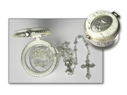 Communion Rosary & Box: Silver Bead(RXFILCO)