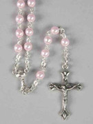 Communion Rosary: Pink 5mm bead (RX38135)