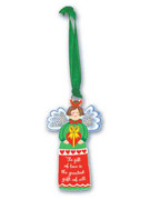Christmas Ornament Artmetal Angel: Gift of Love(ELD129)