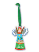 Christmas Ornament Artmetal Angel ADORE HIM (ELD133)