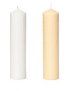 Easter Pascal Candle: 2.5" x 24" Beeswax Blend/White (CA24X25)