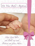 Card (each): Baptism Girl(CDB4520e)