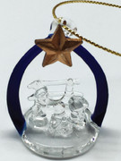 Christmas Ornament Glass: Nativity 5cm (NST1957)