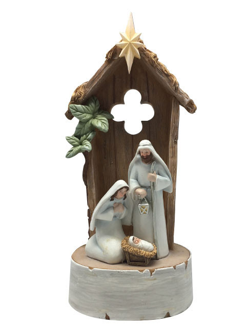 Nativity Scene All-in-one 24cm with light(NST1970) - Ark Religious Supplies