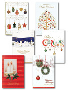 Quality Christmas Cards Pack 6 Embossed and Gold Stamped (CBX97720))