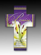 Easter Bookmark Cross (each): Praise (HCE7712)
