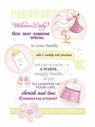 Card (each): Baby Girl Congratulations (CDB4514e)