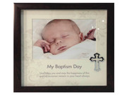 Baptism Gift: Frame with Cross Motif (PLB6003)