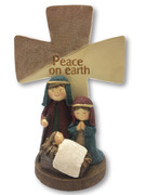Nativity Scene "Peace on Earth" Cross 18cm (NST1991)