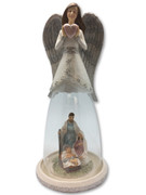 Christmas Angel/Heart Dome with Nativity(NST1994)