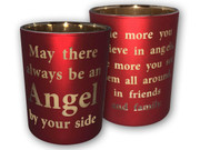 Glass Votive Candle: Angel by Side(CH4319AN)