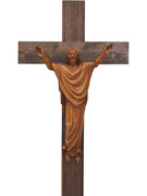 Large Wall Crucifix: Wood Look Corpus 90cm (CRAP90)