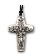 Cross Pendant on Cord: Good Shepherd 4cm (CR9638PF)