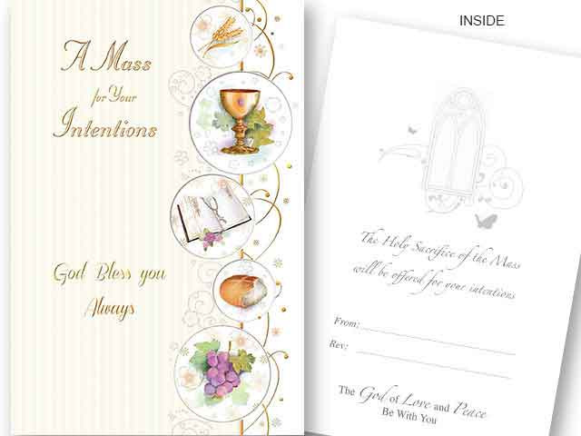 Mass Intention Cards 6 For Living CD13501 Ark Religious Supplies