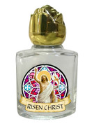Glass Holy Water Bottle 6mL: Easter Risen Christ (GE1026)