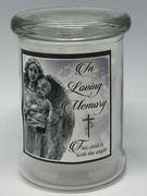 Glass Candle LED Battery: In Loving Memory Child/ Angel(CA620CM)