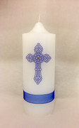 Candle with Blue Cross (CAB2016XB)