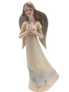 Angel with Dove: Pastel Colours, 15cm (ST8113)