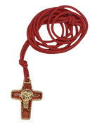 Confirmation: Metal Cross/Red with Cord (ME30024RC)