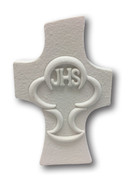 Communion Gift: White Cross & Chalice 9.5cm (PLC5047)