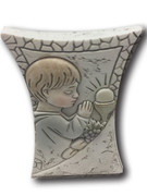 Communion Gift: Stone Look Boy 7.5cm (PLC5042)