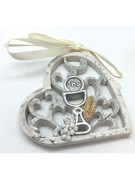 Communion Gift: Hanging Heart Ornament 7.5cm(PL5072)