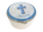 Porcelain Box: My First Rosary: Blue (BX6121B)