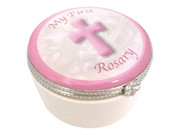 Porcelain Box: My First Rosary: Pink (BX6121P)