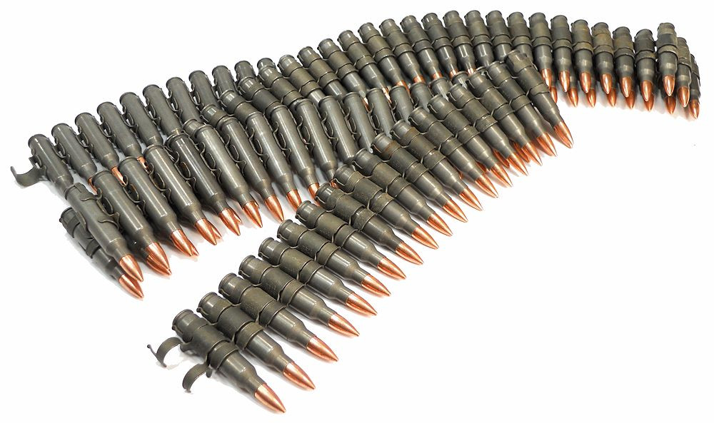223 5.56x45 Ammo 55gr FMJ (Wolf MFG) 100 Rounds Linked for M249 ...