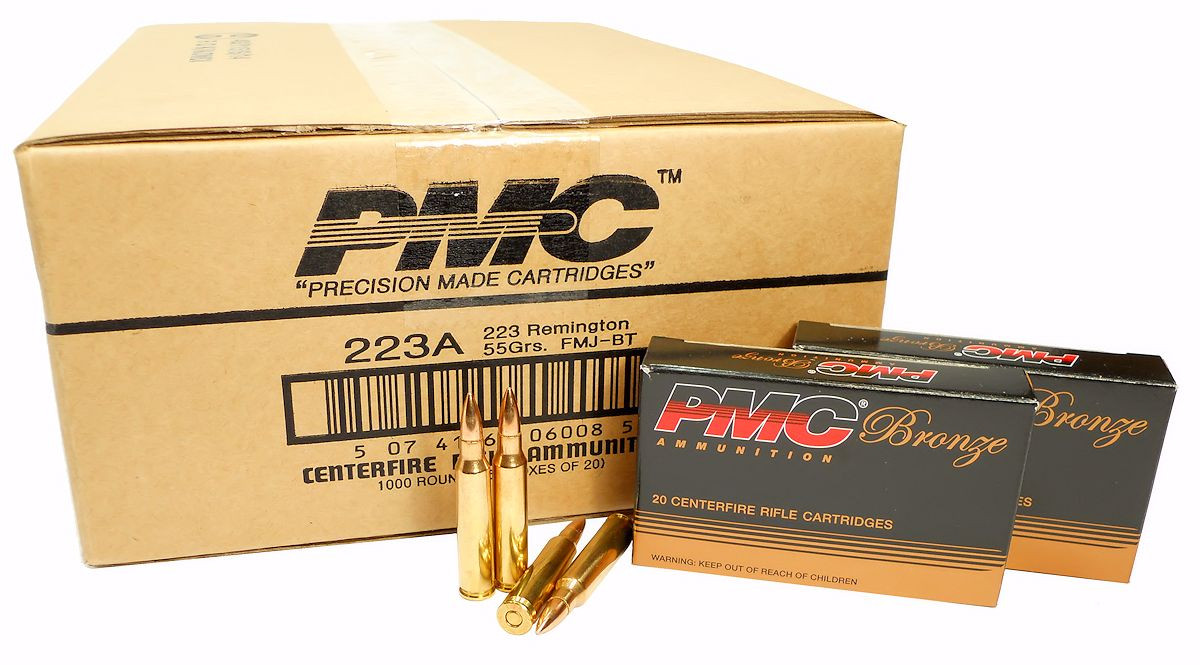 20 Rounds of Bulk .223 Ammo by PMC - 55gr FMJBT