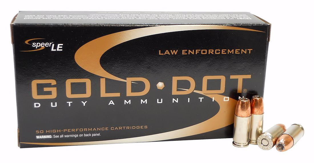 9mm 9x19 Ammo 124gr +P GDHP Speer Gold Dot (53617) 50 Round