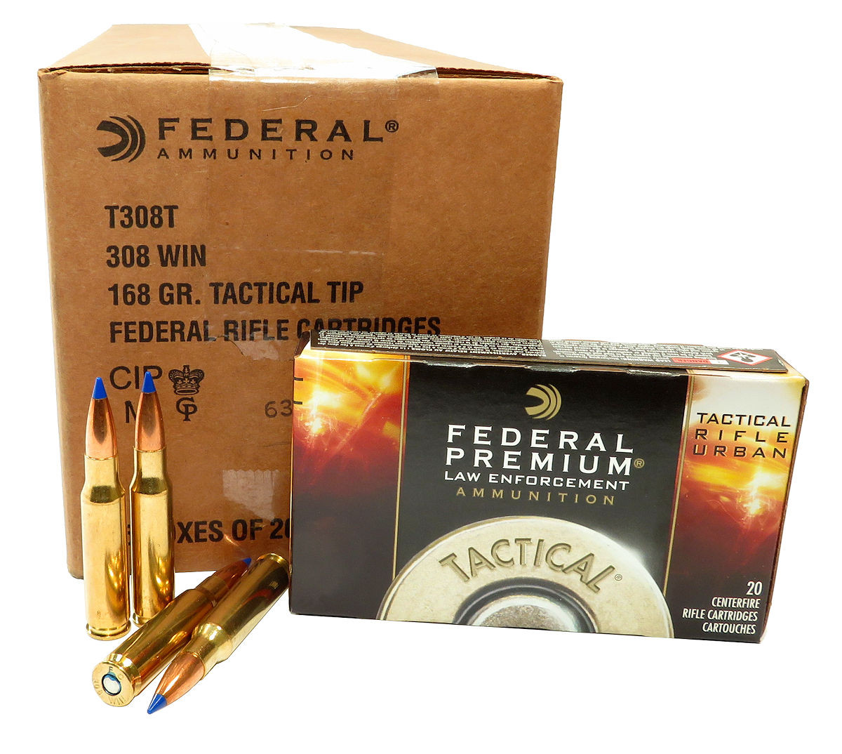 .308 Win Ammo 168gr Tactical Tip Matchking Federal TRU (T308T) 500 ...